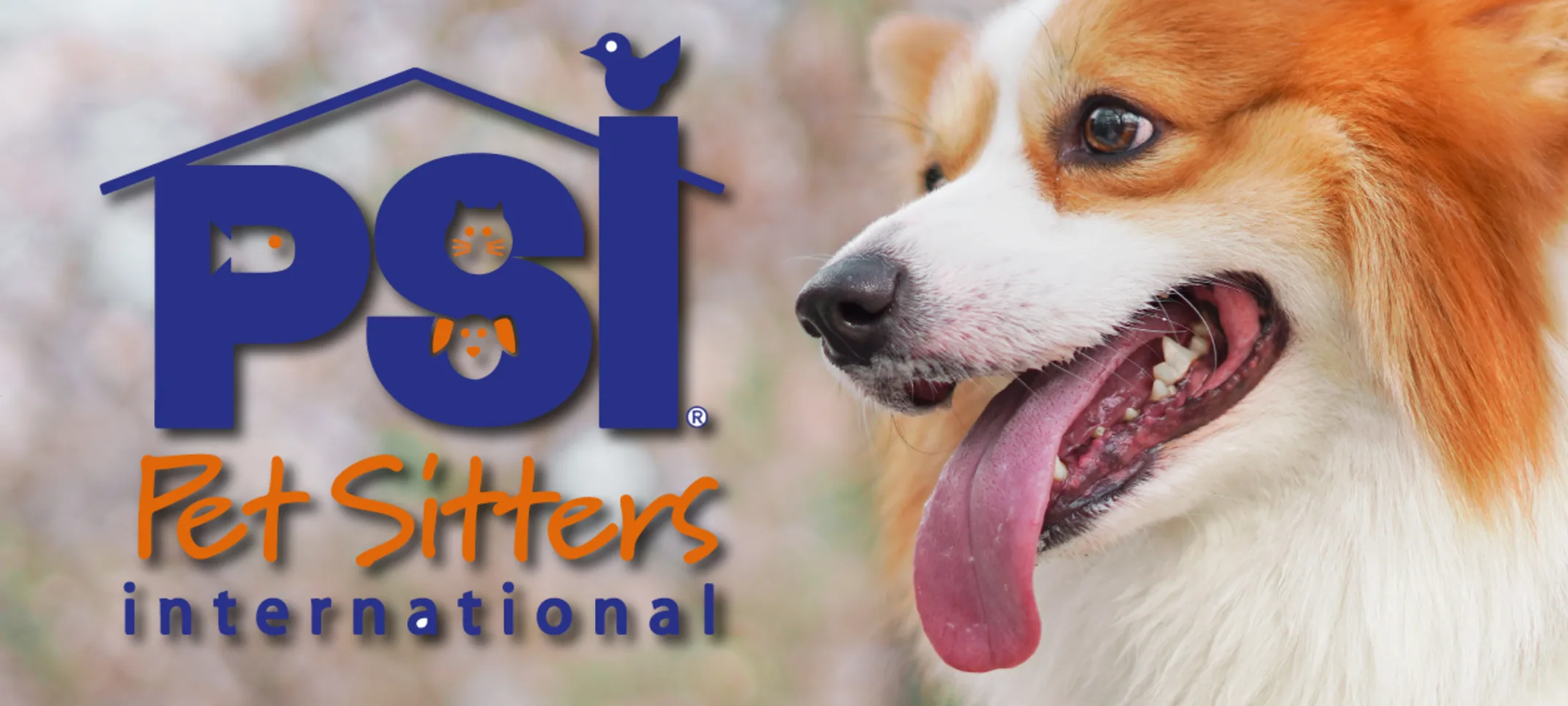 Pet Sitters International (PSI) Logo with a Lassi Dog on it.